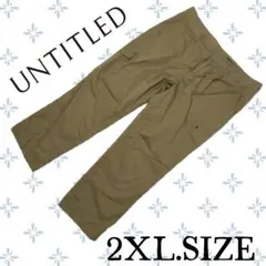 h37〚UNTITLEDアンタイトル〛 カーゴパンツ ベージュ 2XLサイズのサムネイル