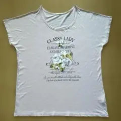 薔薇プリントTシャツXL