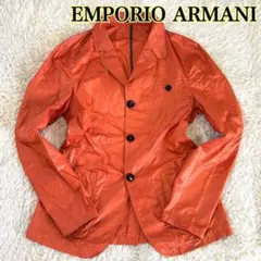 EMPORIO ARMANI テーラードジャケット　ナイロン　オレンジ　44