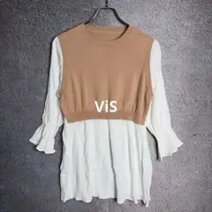 ViS 布帛ドッキングチュニックプルオーバー