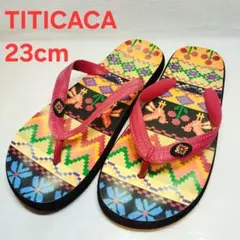 【美品】チチカカ エスニック柄 ビーチサンダル カラフル 23cmのサムネイル