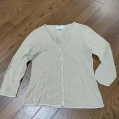 KUMIKYOKU ベージュ カーディガン