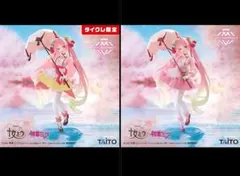 タイクレ限定+通常　桜ミクAMP+ フィギュア桜ドレスver.　2種セット