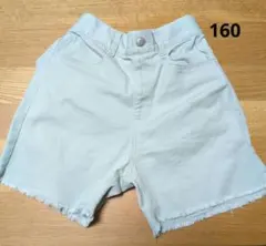 GLOBAL WORK ハーフパンツ フリンジ仕上げ