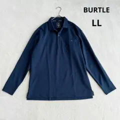 【バートル】長袖ポロシャツ ワークシャツ 仕事着 (LL) ネイビー