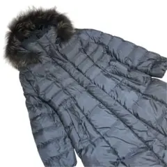 定価3.2万 23区 洗える 撥水加工 シレータフタ ロングダウンコート 紺