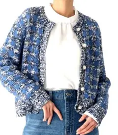 ツィードカーディガン