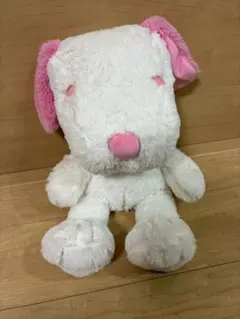スヌーピー（白・ピンク）のぬいぐるみ