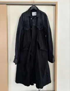 DIOR sacai Parkaドッキングコート ブラック 46 sacai DIOR Parkaドッキングコート ブラック 46