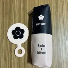MARY QUANT フラワーモチーフポーチ ミラー付き