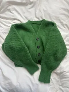 GRL グリーン カーディガン フリーサイズ