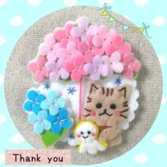 [専用　ゆうちさ様]くるみボタン 刺繍 ヘアゴム ハンドメイド フェルト