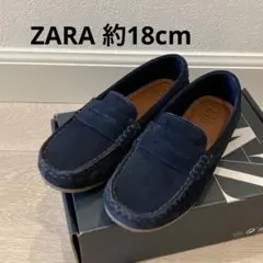 ZARA ザラ　レザー　ローファー　約18cm ネイビー