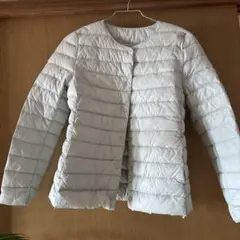 ライトブルーキルティング ダウンジャケット