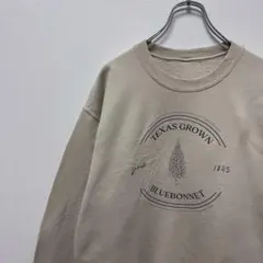 古着 TEXAS GROWN スウェット ブルーボンネット ベージュ
