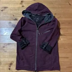 パープル フルジップ パーカー