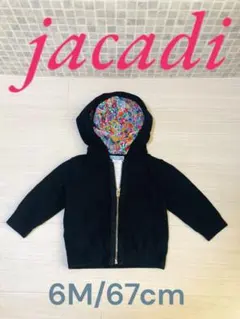 ジャカディ ニットパーカー リバティーフードゴールドジップアップ ネイビー ☆