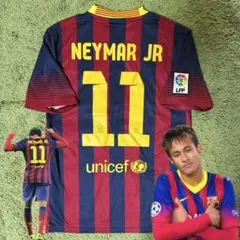 NEYMAR ゲームシャツ 未使用 新品 ネイマール ジュニア レプリカ 半袖 ホーム ユニフォーム 16/17 FCバルセロナ NIKE バルセロナ ユニホーム ウェア