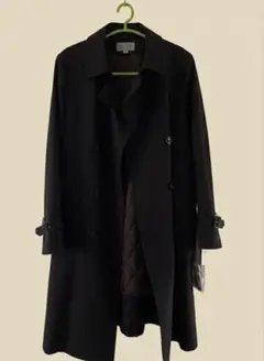 極美品　ライナー付き トレンチコート 黒 就活 通勤 冠婚葬祭