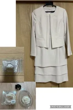 お祝い　入園式　入学式　ジャケットとワンピースセット　７号　ライトピンク