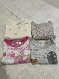 女の子　保育園着　長袖Tシャツ　４点セット　80 ハローキティ　ユニクロ