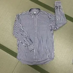 UNIQLO ネイビーとホワイトのストライプシャツ Mサイズ