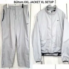ナイキ ナイロン ジャケット パンツ 上下セット セットアップ グレー ロゴ刺繍