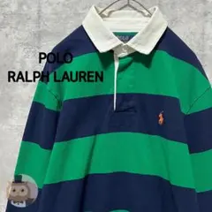 【状態◯】ポロ ラルフローレン 長袖 ラガーシャツ ボーダー 古着