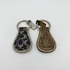 セット✨ コーチ キーホルダー キーリング シグネチャー ティアドロップ