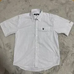 PLYBOY 半袖シャツ　Mサイズ　ブルーのサムネイル