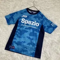 Spazio 迷彩柄シャツ Sサイズ　サッカーTシャツ　水色　メンズ　未使用級