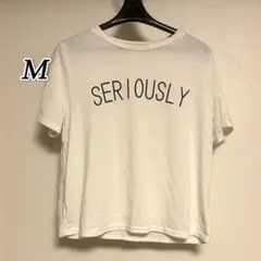 Tシャツ 半袖 白色 英字 シンプル Mサイズ