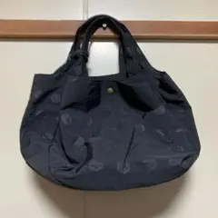 トーラ　toleur ナイロンドット柄ミニトートバッグ　撥水加工　ブラックのサムネイル