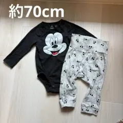 H&M ベビー　ロンパース　パンツ　セット　ミッキー