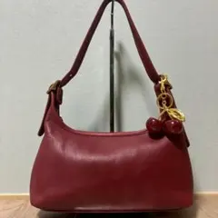 COACH Leather Shoulder Bag Cherry Charm