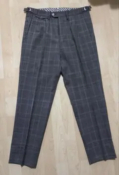 スーツカンパニーblazer's bank カノニコ生地グレーチェックスラックス