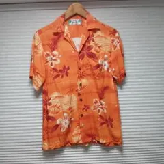 TWO PALMS アロハシャツ オレンジ ハワイ製のサムネイル
