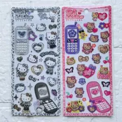 【新品/国内正規品】　平成ハッピーフォン　日焼けキティ　モノクロキティ　セット