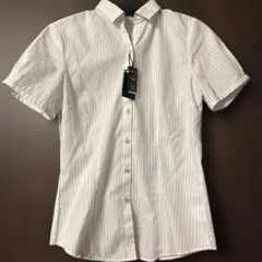 m.f.editorial 半袖シャツ ホワイトストライプ