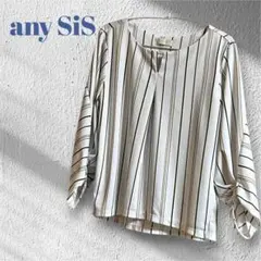 【any SiS】ホワイト×ストライプ/七分袖ブラウス☆