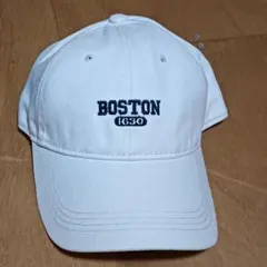 大きめキャップ（57-64）ノーブランド　綿100%　白キャップ　オフホワイト系