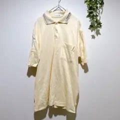 【ランセル】ポロシャツ クリーム色　メンズ　LAサイズ　前ポケットあり