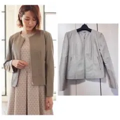 ANAYI 21AW ラムレザー ノーカラージャケット 黒 36 定価7.5万 - メルカリ