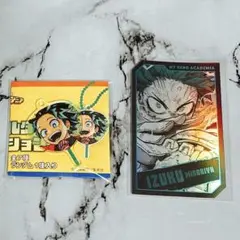 ヒロアカ　緑谷出久　ホロカード　うちわキーホルダー　2点