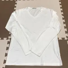 HIGH STREET ホワイト Vネック長袖カットソー