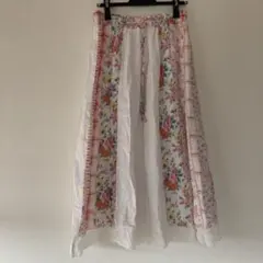 花柄 パッチワーク フレアスカートのサムネイル