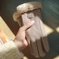 手袋 スマホ対応 レディース 通勤 防寒 ボア ふわもこ 冬 韓国ファッション