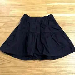 GUキッズ コットンキュロットスカート ブラック