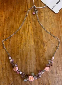 L'EST ROSE ピンクローズネックレス 未使用タグ付きです。のサムネイル