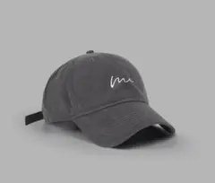 帽子 キャップ 野球帽 グレー コットン uvカット サイズ調整可能